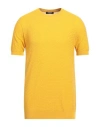 +39 Masq Man Sweater Marigold Size M Cotton In Yellow