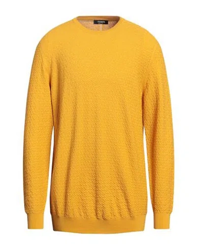 +39 Masq Man Sweater Marigold Size Xxl Cotton In Yellow