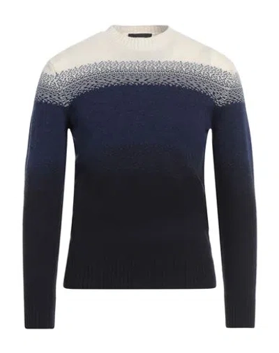 +39 Masq Man Sweater Midnight Blue Size 38 Merino Wool