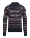 +39 Masq Man Sweater Midnight Blue Size 44 Merino Wool, Acrylic, Polyamide, Mohair Wool
