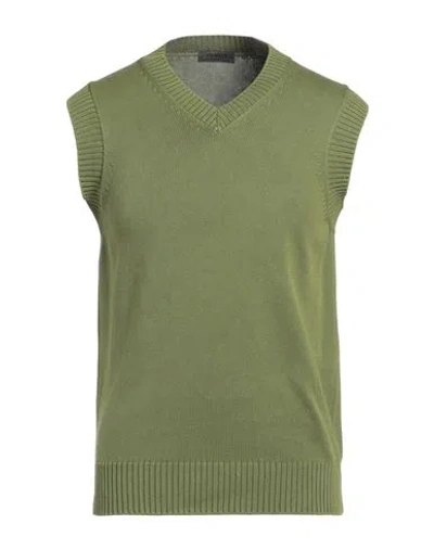+39 Masq Man Sweater Military Green Size 40 Cotton