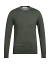 +39 Masq Man Sweater Military Green Size 48 Merino Wool