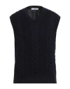 +39 Masq Man Sweater Navy Size 40 Merino Wool In Blue