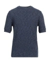+39 Masq Man Sweater Navy Size 42 Cotton, Polyamide In Navy
