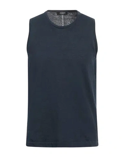 +39 Masq Man Sweater Navy Size 40 Linen, Cotton