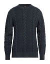 +39 Masq Man Sweater Navy Size 42 Wool, Polyamide In Navy Blue