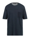 +39 Masq Man Sweater Navy Size 44 Linen, Cotton