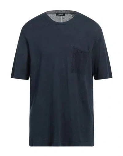 +39 Masq Man Sweater Navy Size 44 Linen, Cotton