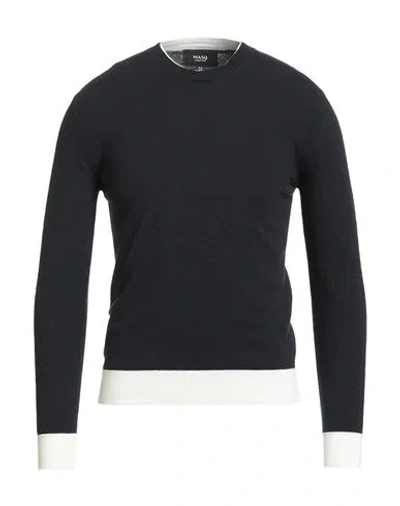 +39 Masq Man Sweater Navy Size 46 Wool, Merino Wool