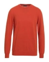 +39 Masq Man Sweater Orange Size 38 Wool