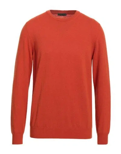 +39 Masq Man Sweater Orange Size 38 Wool