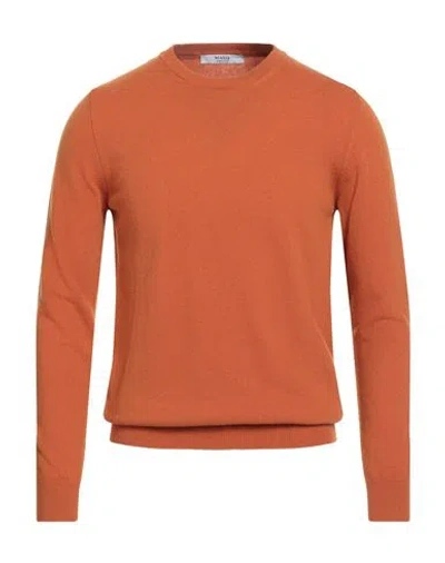 +39 Masq Man Sweater Orange Size 40 Wool