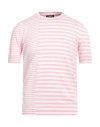 +39 Masq Man Sweater Pink Size 42 Organic Cotton In Pink