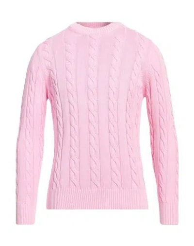 +39 Masq Man Sweater Pink Size 46 Cotton