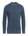 +39 Masq Man Sweater Slate Blue Size 44 Cotton
