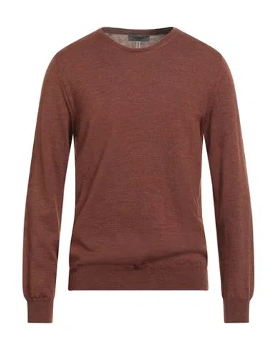 +39 MASQ +39 MASQ MAN SWEATER TAN SIZE XL MERINO WOOL