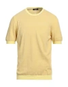 +39 Masq Man Sweater Yellow Size 42 Cotton, Polyamide In Yellow
