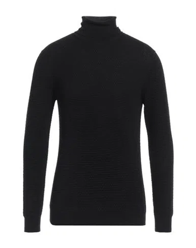 +39 Masq Man Turtleneck Black Size 40 Merino Wool In Black