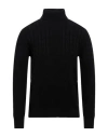 +39 MASQ +39 MASQ MAN TURTLENECK BLACK SIZE 42 WOOL