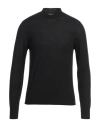 +39 Masq Man Turtleneck Black Size 44 Wool, Silk