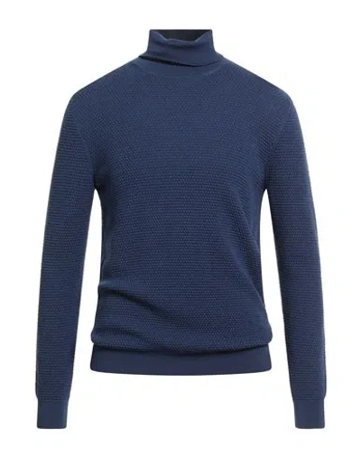 +39 Masq Man Turtleneck Blue Size 44 Merino Wool