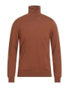 +39 Masq Man Turtleneck Brown Size L Merino Wool