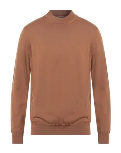 +39 Masq Man Turtleneck Camel Size 46 Merino Wool