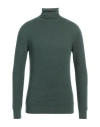 +39 Masq Man Turtleneck Green Size 40 Merino Wool