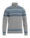 +39 Masq Man Turtleneck Grey Size 44 Wool In Grey