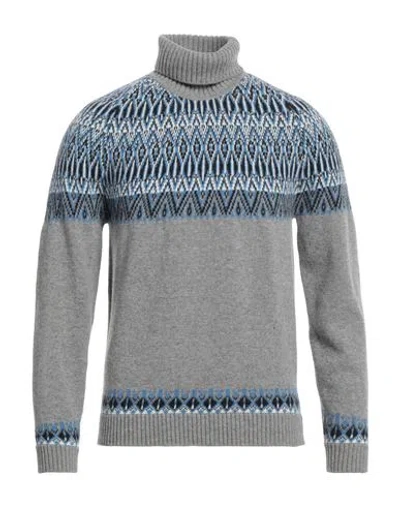 +39 Masq Man Turtleneck Grey Size 44 Wool