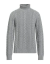 +39 Masq Man Turtleneck Grey Size 44 Wool, Polyamide