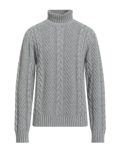+39 Masq Man Turtleneck Grey Size 44 Wool, Polyamide