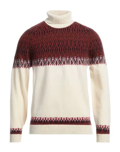 +39 Masq Man Turtleneck Off White Size 46 Wool