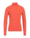 +39 Masq Man Turtleneck Orange Size 36 Wool