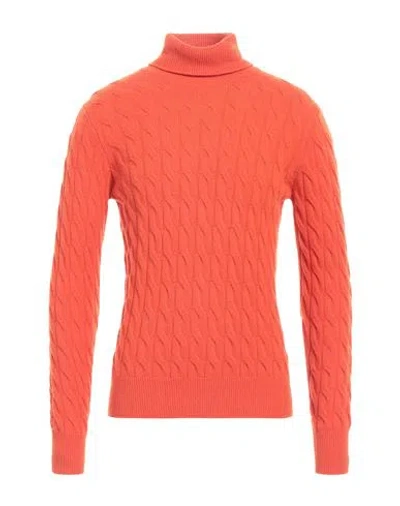 +39 Masq Man Turtleneck Orange Size 36 Wool