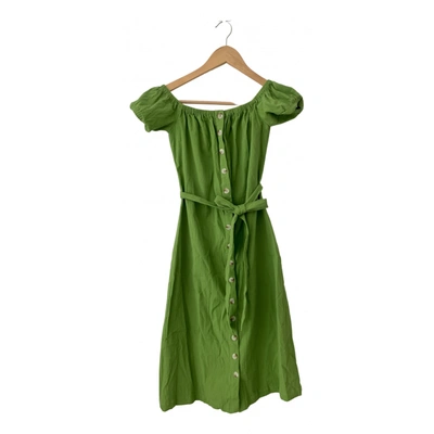 Pre-owned L'academie Mid-length Dress In Green