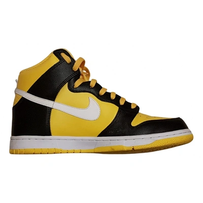 Pre-owned Nike Sb Dunk High Trainers In Yellow