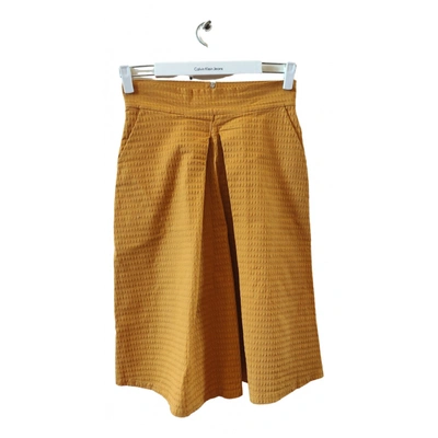 Pre-owned Dixie Mid-length Skirt In Yellow
