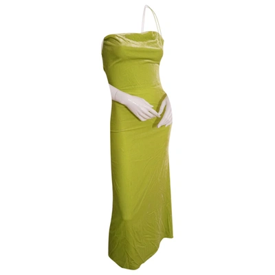 Pre-owned Michael Lo Sordo Silk Maxi Dress In Green