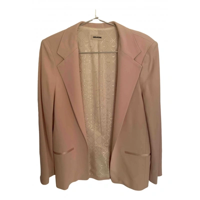 Pre-owned Zadig & Voltaire Spring Summer 2019 Suit Jacket In Pink