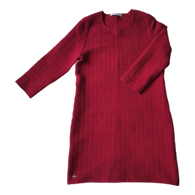 Pre-owned Lacoste Mini Dress In Red