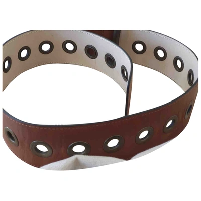 Pre-owned Kenzo Leather Belt In Brown
