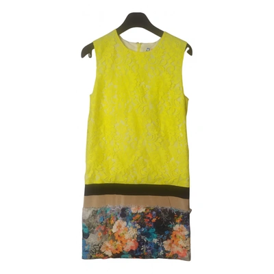 Pre-owned Msgm Mini Dress In Yellow
