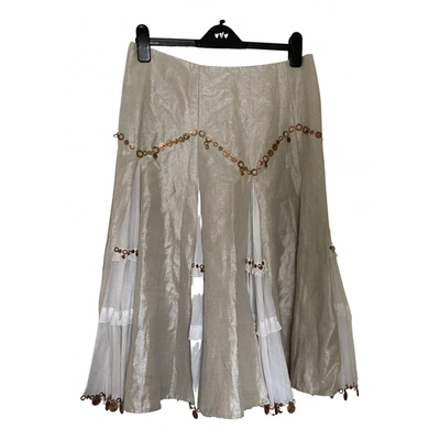 Pre-owned Diane Von Furstenberg Skirt In Metallic