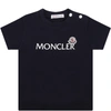MONCLER WHITE T-SHIRT FOR BABY KIDS WITH LOGO,951 - 8C738 - 20 - 8790M 778