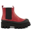 Paloma Barceló Red Leather Celine Chelsea Boots In Rosso