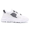 VERSACE JEANS COUTURE WHITE CHUNKY SNEAKERS,71YA3SC471604 003