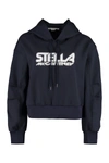 Stella Mccartney Logo Print Jerseysweatshirt Hoodie In Blue