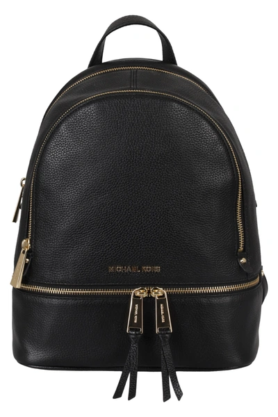Michael Kors Rhea Medium Backpack In Black