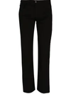 Emporio Armani Mid-rise Straight Leg Jeans In Schwarz